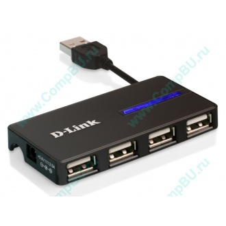 Карманный USB 2.0 концентратор D-Link DUB-104 в Архангельске, USB хаб DLink DUB104 (Архангельск)